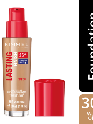 Rimmel Lasting Finish 25H Foundation 30ml 302 Warm Olive X 3