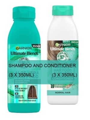 Garnier Ultimate Blends Hair Food Aloe Vera 3X Shampoo + 3X Conditioner Normal Hair 350ml